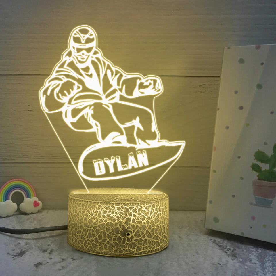 Snowboarder Positions - Personalized 3D Led Night - Gift For Snowboarder Skiing