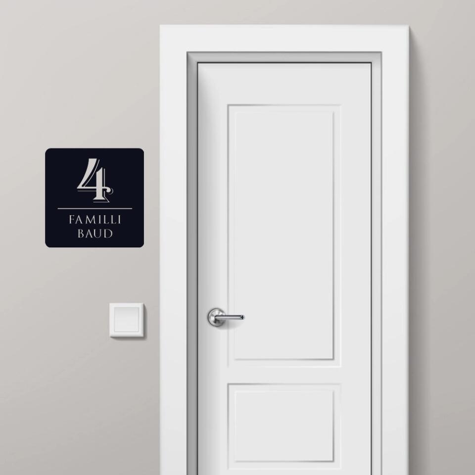 Custom Minimal Metal Address plaque - Personalized Metal Sign - Custom Number and Street Name