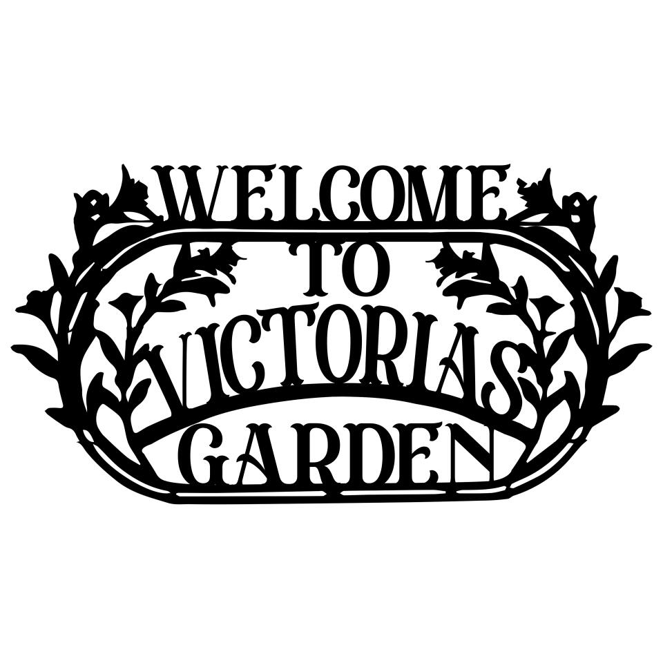 Welcome to Grandma Garden Personalized Metal Sign