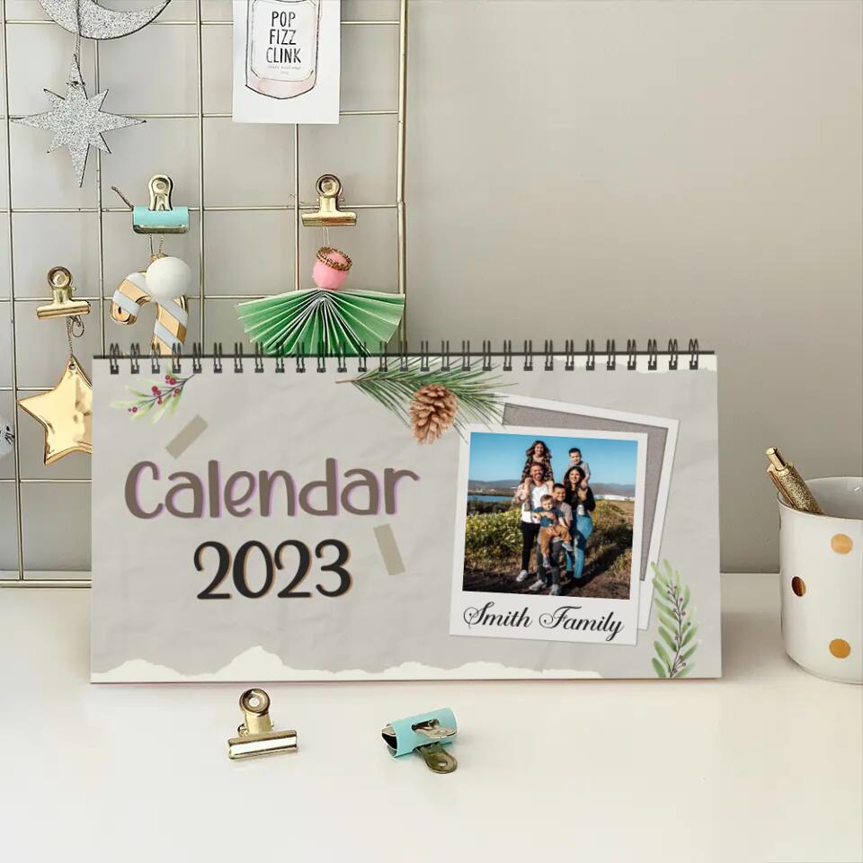 Custom Photo and Message - Personalized Desk Calendar 2025