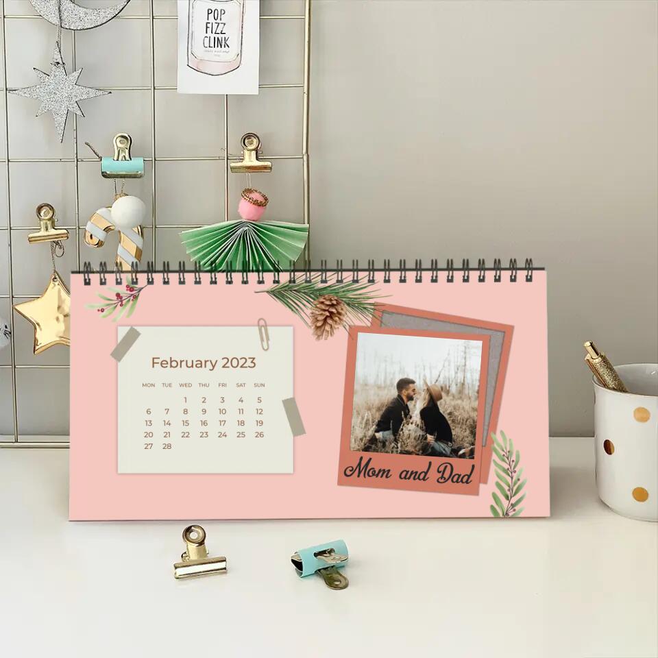 Custom Photo and Message - Personalized Desk Calendar 2025