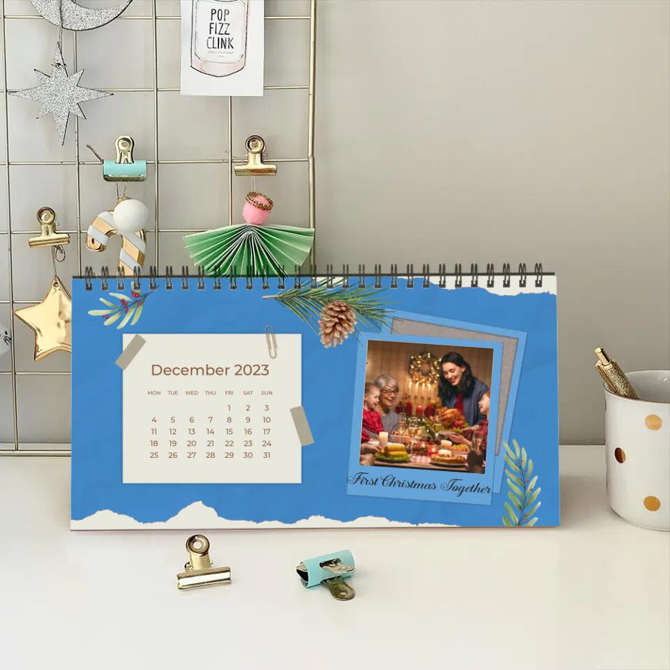 Custom Photo and Message - Personalized Desk Calendar 2025
