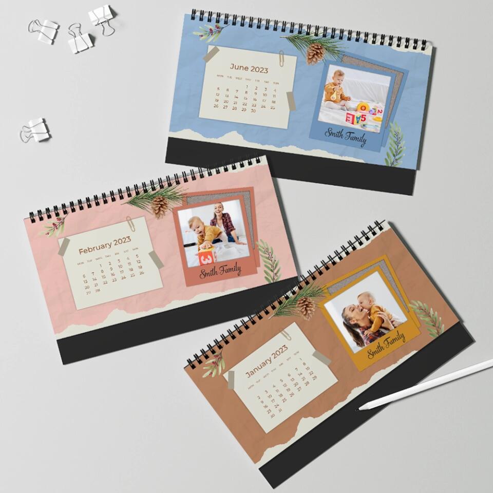 Custom Photo and Message - Personalized Desk Calendar 2025