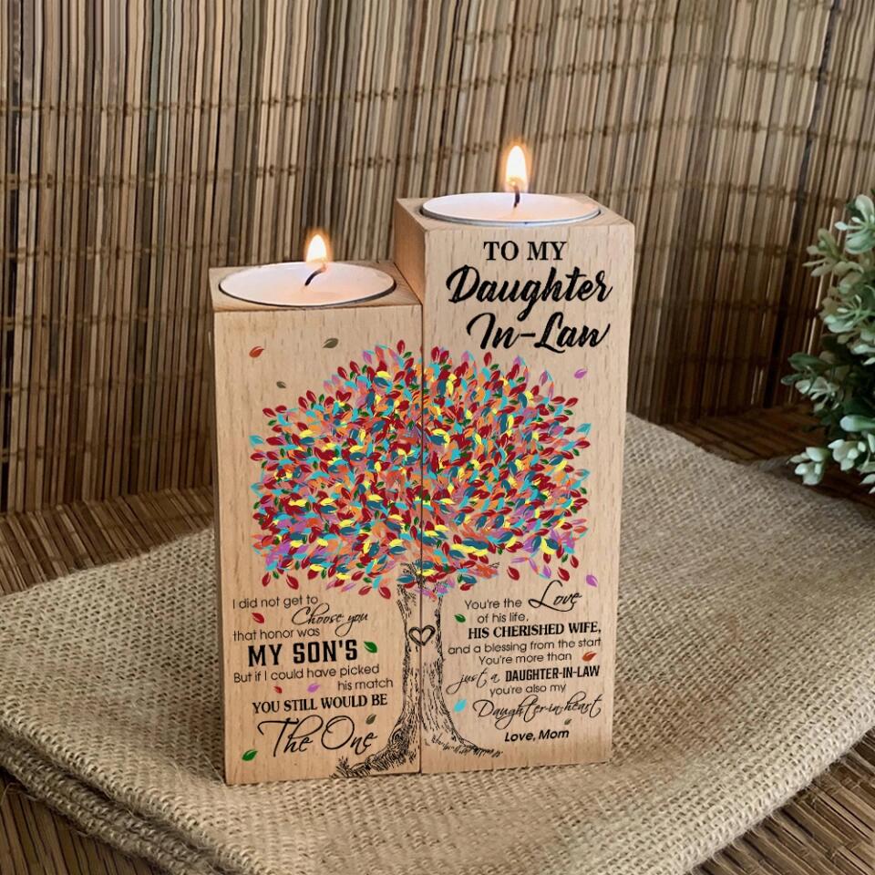 I Did Not Get To Choose You - Personalized Candle Holder - Wedding Gift for Daughter In Law