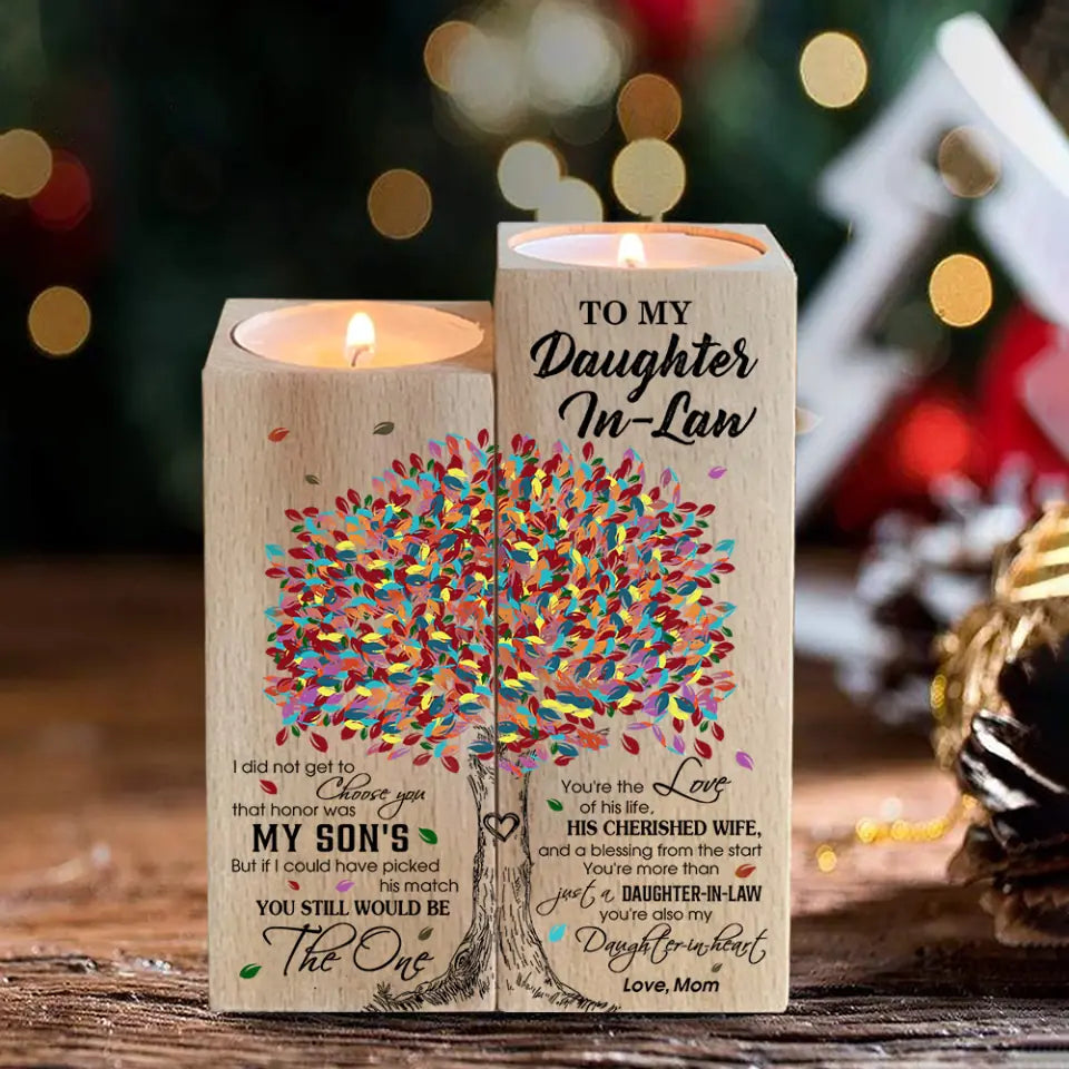 I Did Not Get To Choose You - Personalized Candle Holder - Wedding Gift for Daughter In Law