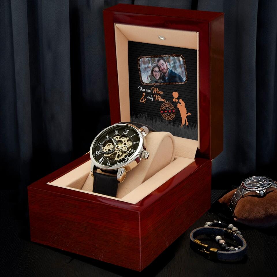 Personalized Valentine Gifts - You are Mine Envelope Style - Personalized Watch - Valentine Anniversary Gift for Him