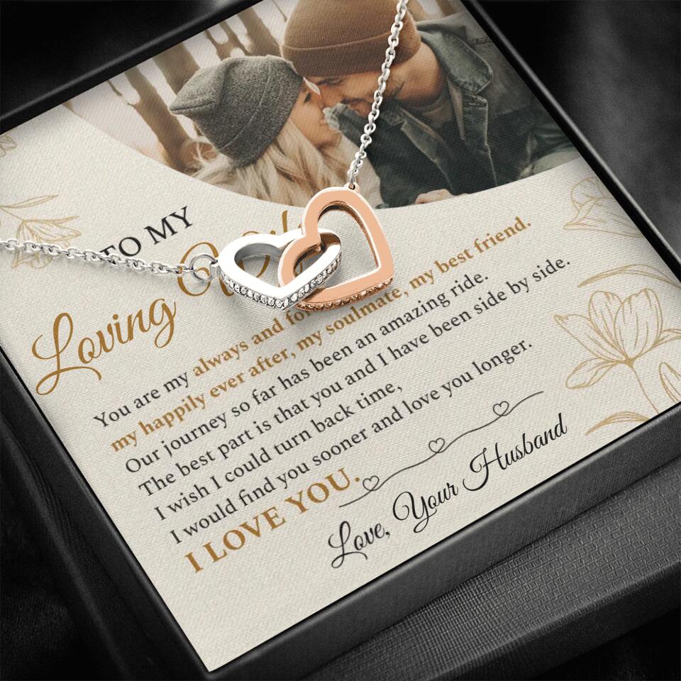 Personalized Valentine Gifts - To My Loving Wife Love Quotes For Her Custom Necklace Valentine Gift For Wife