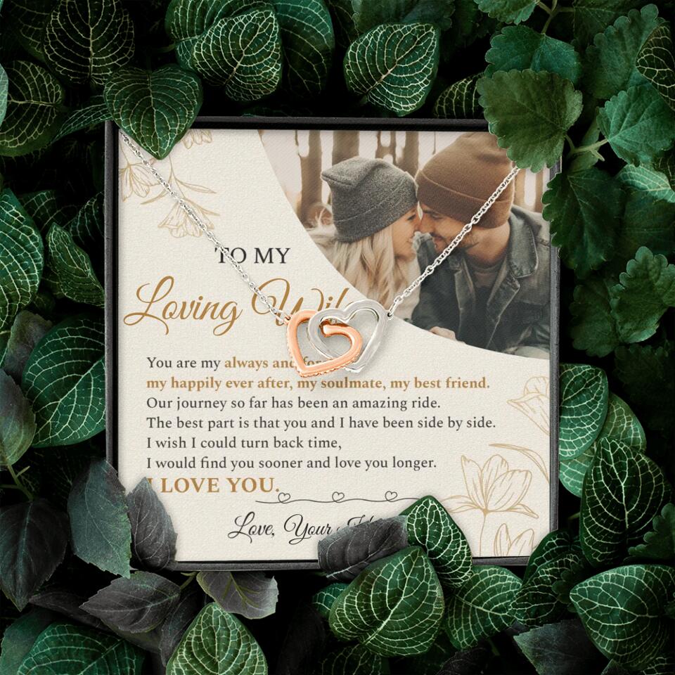 Personalized Valentine Gifts - To My Loving Wife Love Quotes For Her Custom Necklace Valentine Gift For Wife