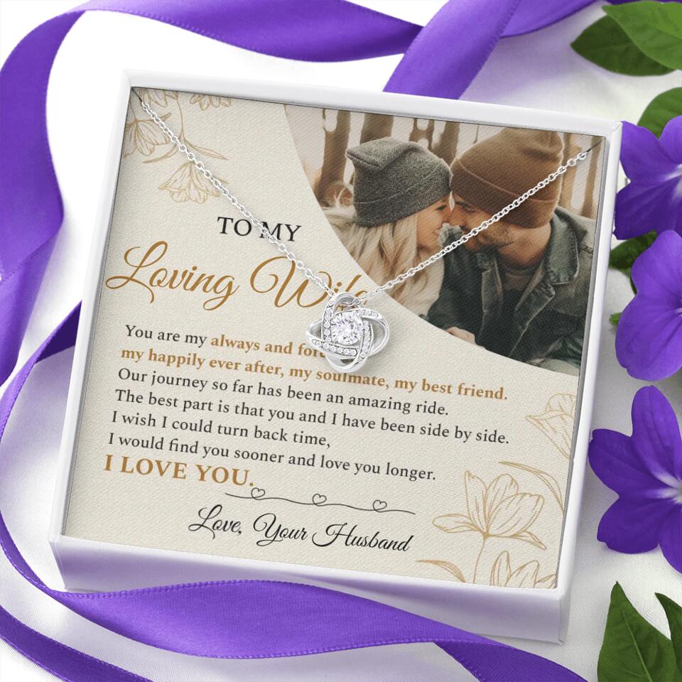 Personalized Valentine Gifts - To My Loving Wife Love Quotes For Her Custom Necklace Valentine Gift For Wife