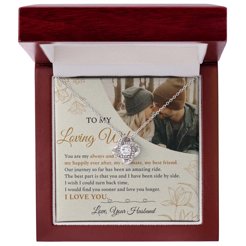 Personalized Valentine Gifts - To My Loving Wife Love Quotes For Her Custom Necklace Valentine Gift For Wife