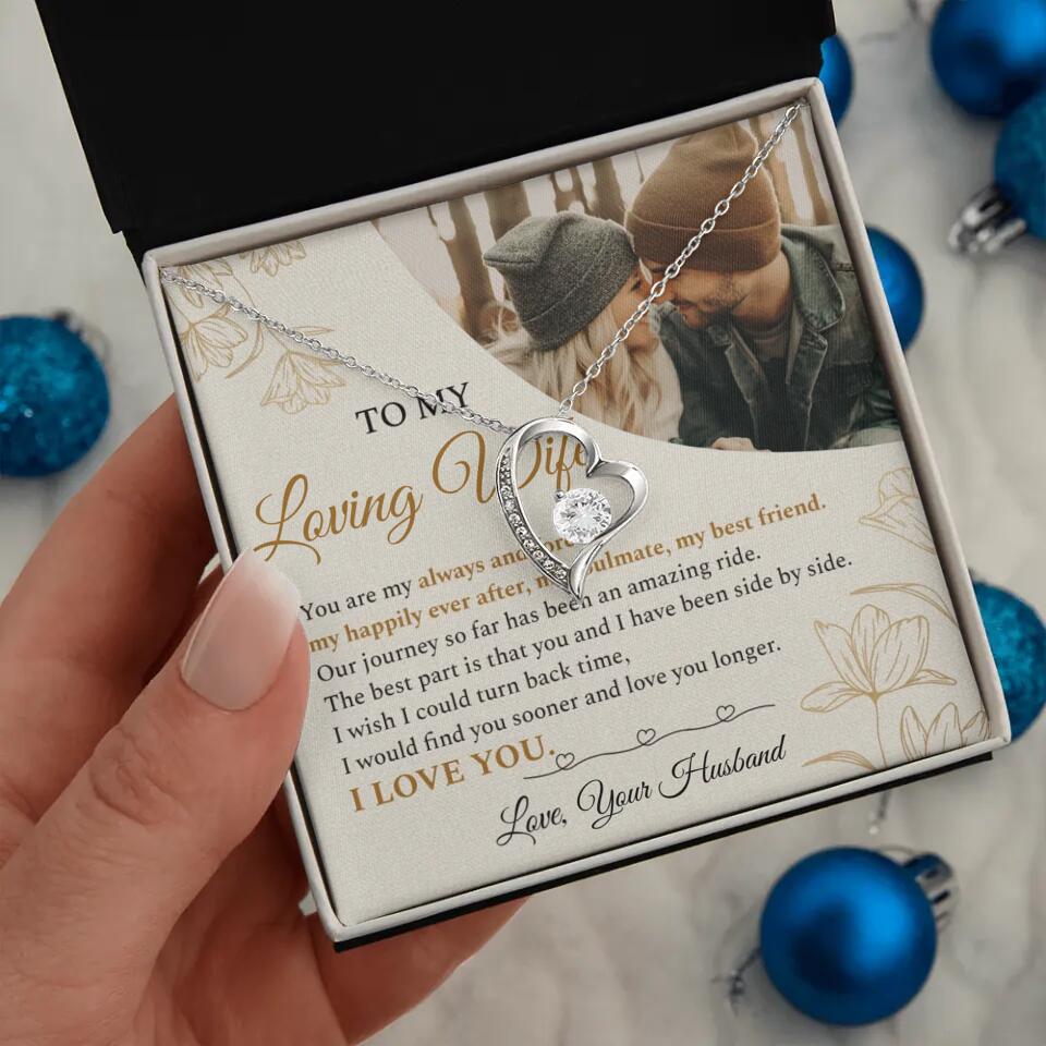 Personalized Valentine Gifts - To My Loving Wife Love Quotes For Her Custom Necklace Valentine Gift For Wife