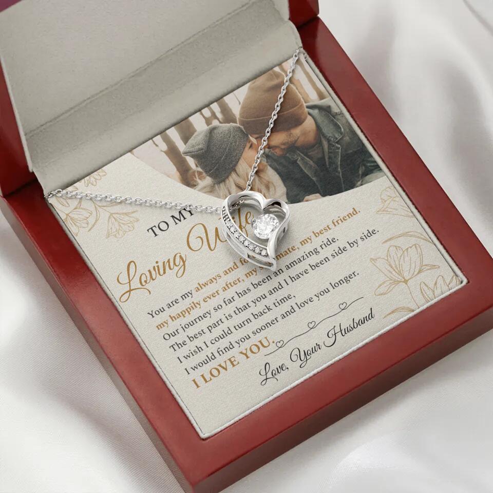 Personalized Valentine Gifts - To My Loving Wife Love Quotes For Her Custom Necklace Valentine Gift For Wife