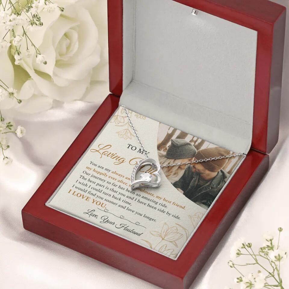 Personalized Valentine Gifts - To My Loving Wife Love Quotes For Her Custom Necklace Valentine Gift For Wife