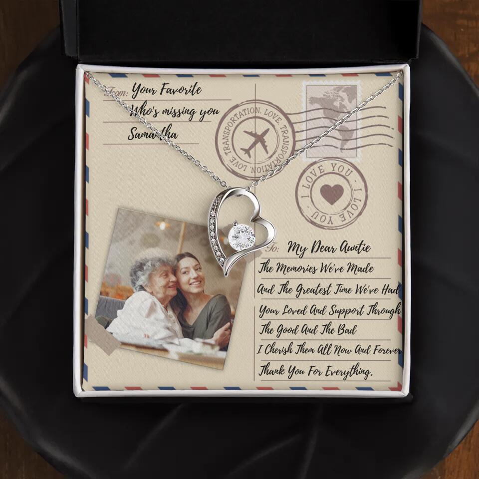 The Letter The Memories We've Made Custom Necklace Gifts For Mom Grandma Aunt