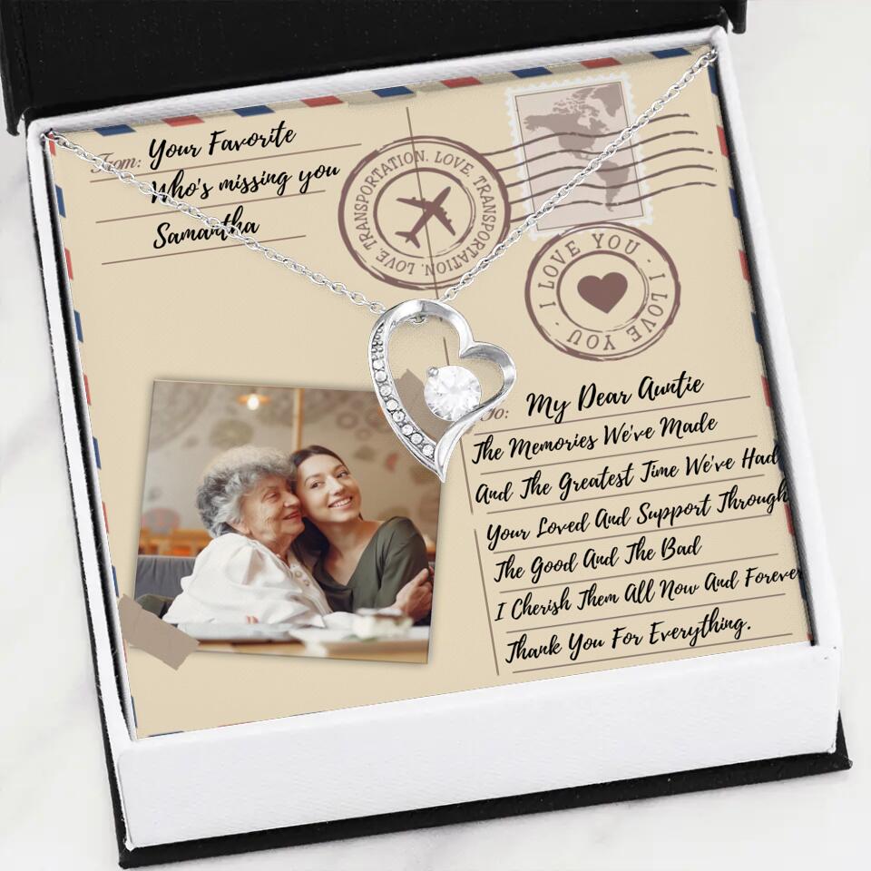 The Letter The Memories We've Made Custom Necklace Gifts For Mom Grandma Aunt
