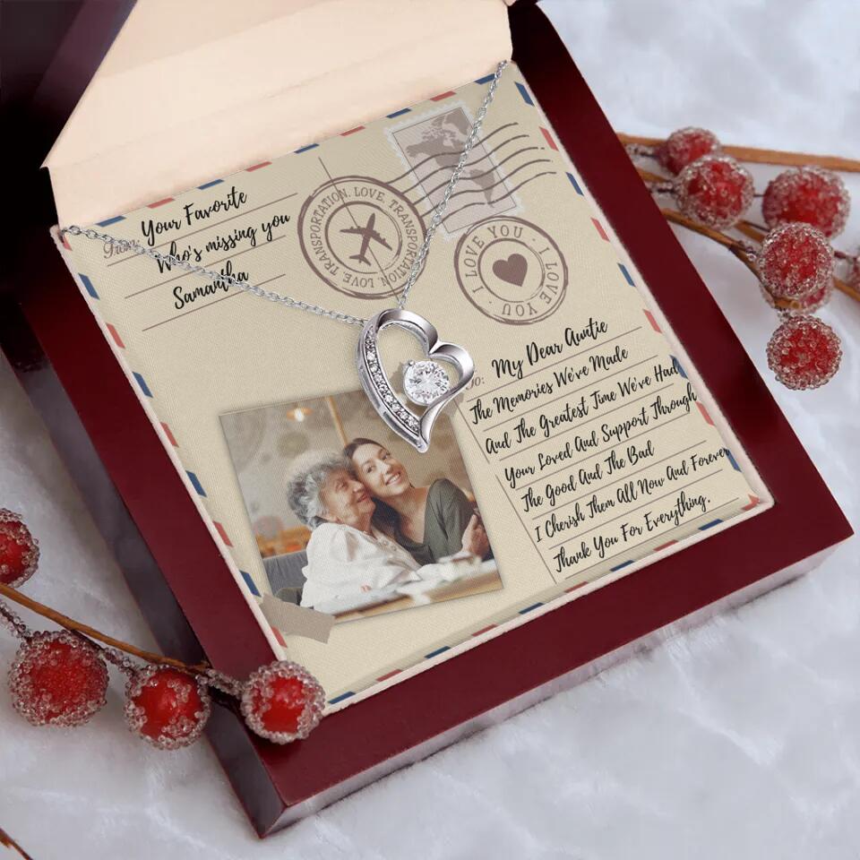 The Letter The Memories We've Made Custom Necklace Gifts For Mom Grandma Aunt