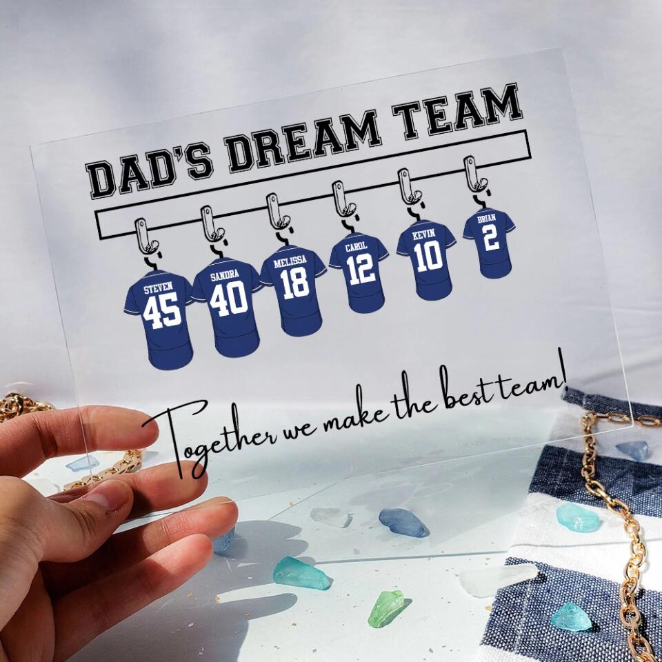 We're A Dream Team Together We Make The Best Team Baseball - Personalized Acrylic Plaque