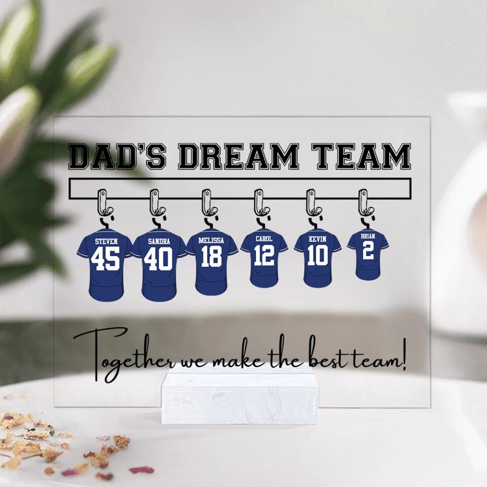 We're A Dream Team Together We Make The Best Team Baseball - Personalized Acrylic Plaque