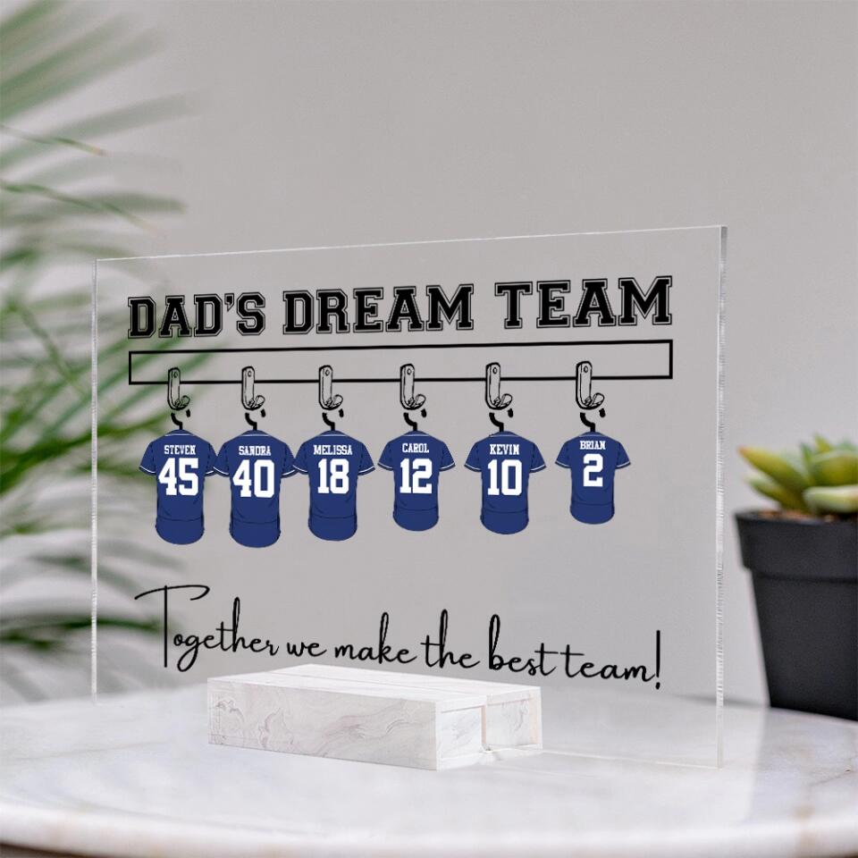 We're A Dream Team Together We Make The Best Team Baseball - Personalized Acrylic Plaque