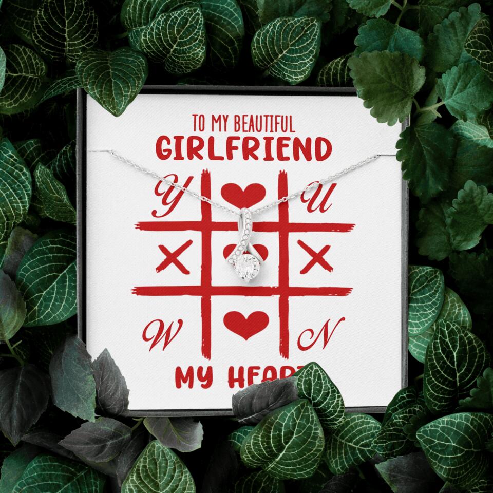 To My Beautiful Girlfriend, My Heart - Custom Name Necklace - Valentine's Day Gift for Girlfriend