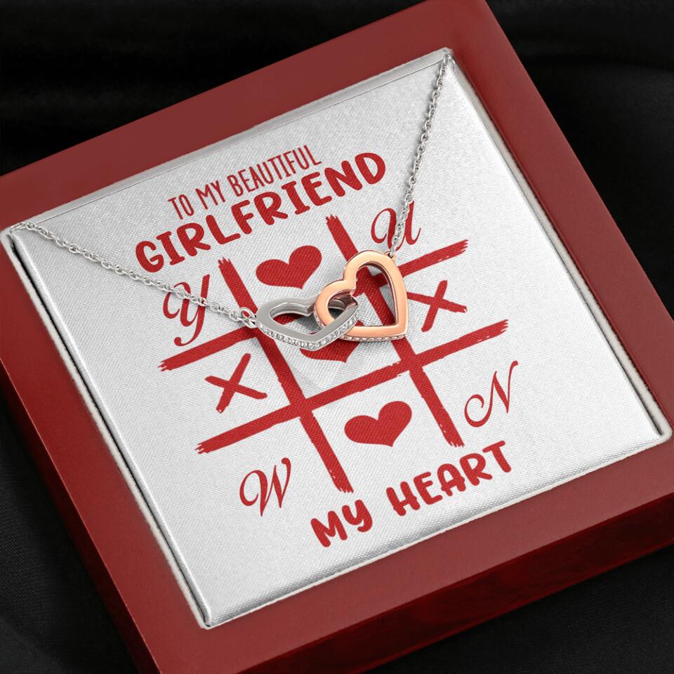 To My Beautiful Girlfriend, My Heart - Custom Name Necklace - Valentine's Day Gift for Girlfriend