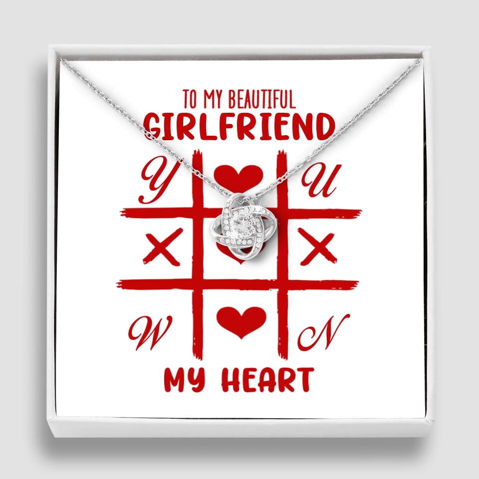 To My Beautiful Girlfriend, My Heart - Custom Name Necklace - Valentine's Day Gift for Girlfriend