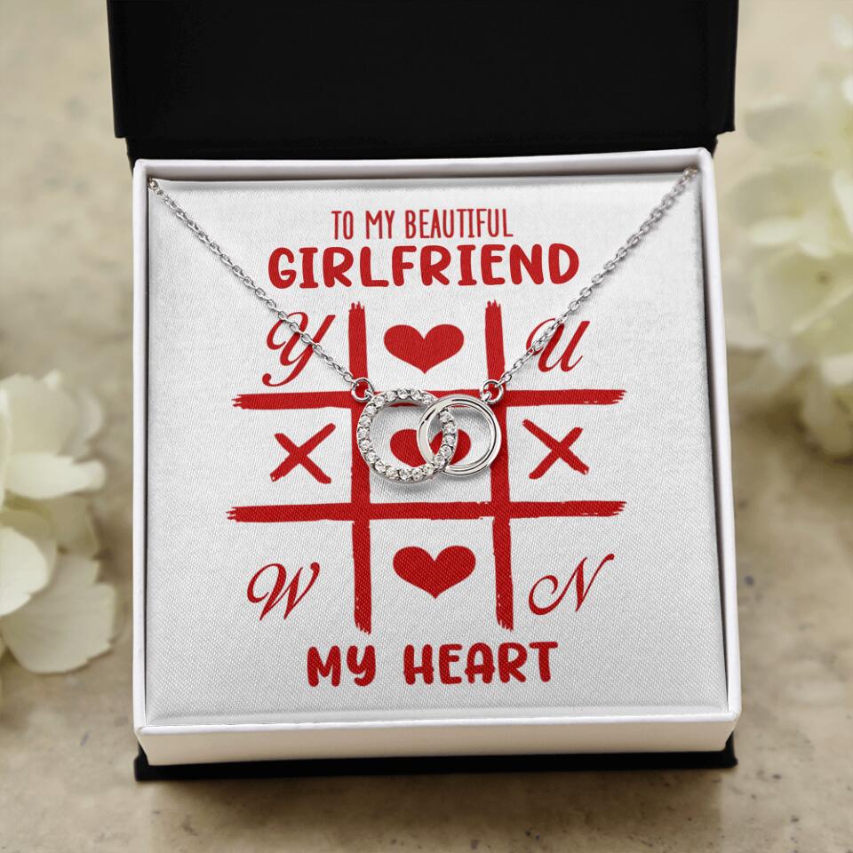 To My Beautiful Girlfriend, My Heart - Custom Name Necklace - Valentine's Day Gift for Girlfriend