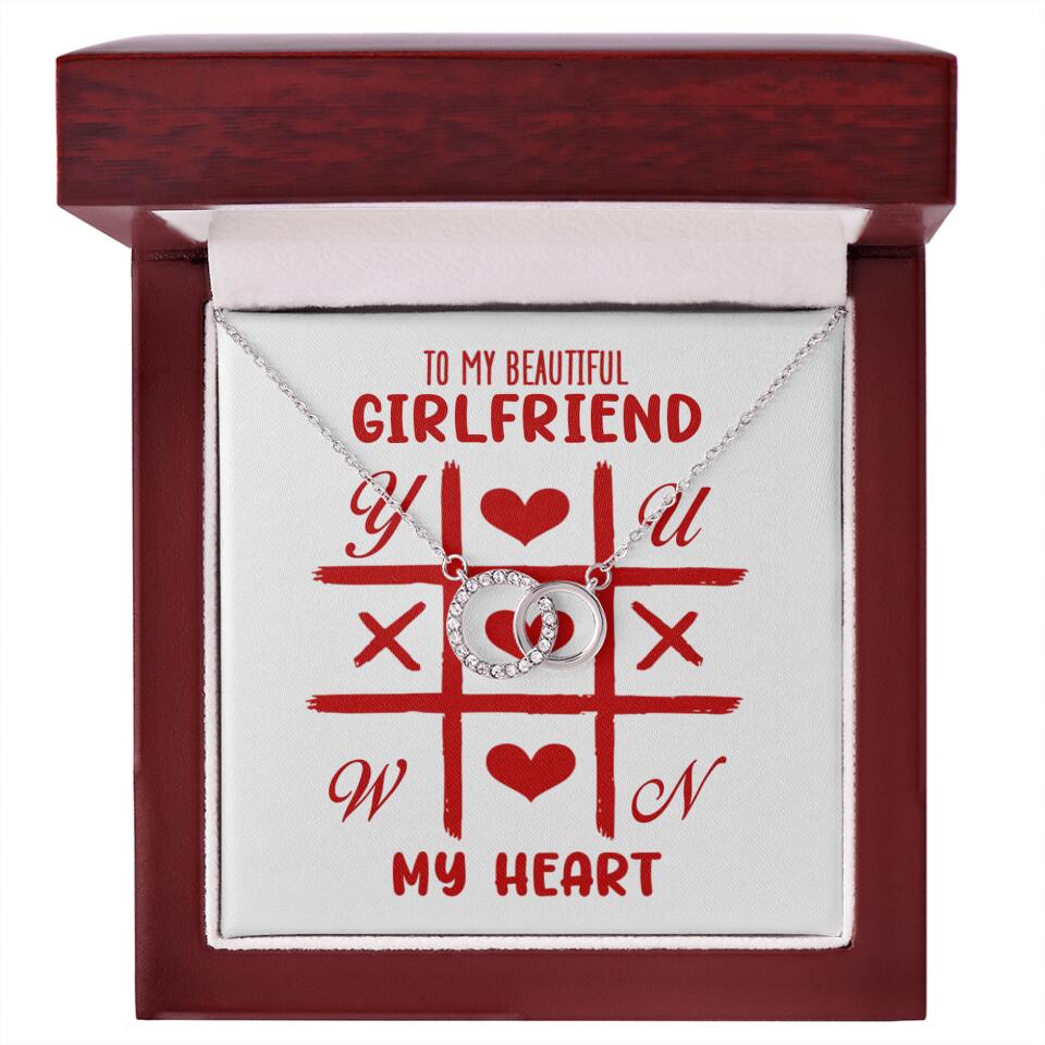 To My Beautiful Girlfriend, My Heart - Custom Name Necklace - Valentine's Day Gift for Girlfriend