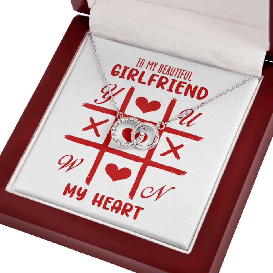 To My Beautiful Girlfriend, My Heart - Custom Name Necklace - Valentine's Day Gift for Girlfriend