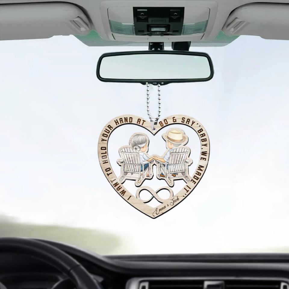 I Want to Hold Your Hand At 80 and Say "Baby We Made It" - Personalized Ornament