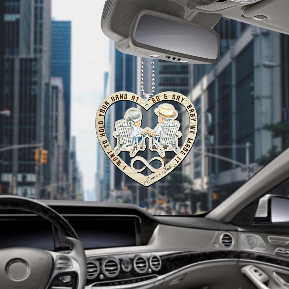 I Want to Hold Your Hand At 80 and Say "Baby We Made It" - Personalized Ornament