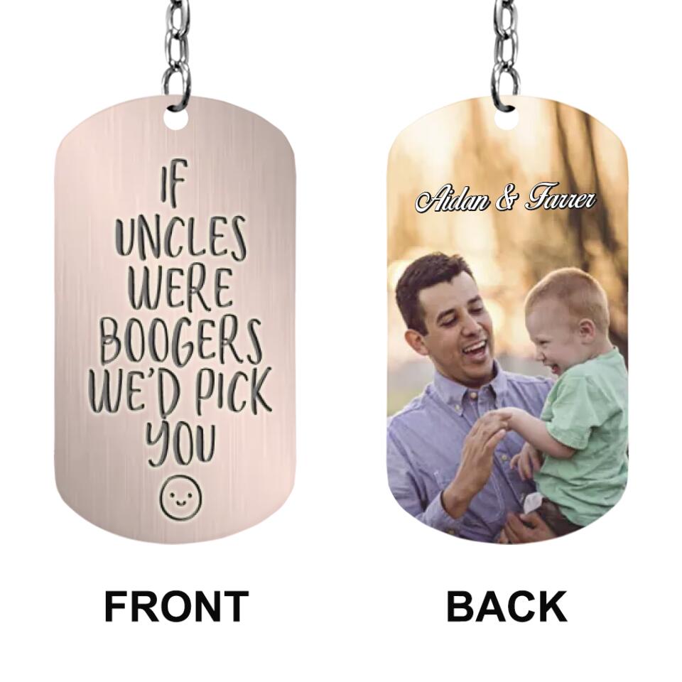 If Uncles Were Boogers We'd Pick You Personalized Photo Keychain