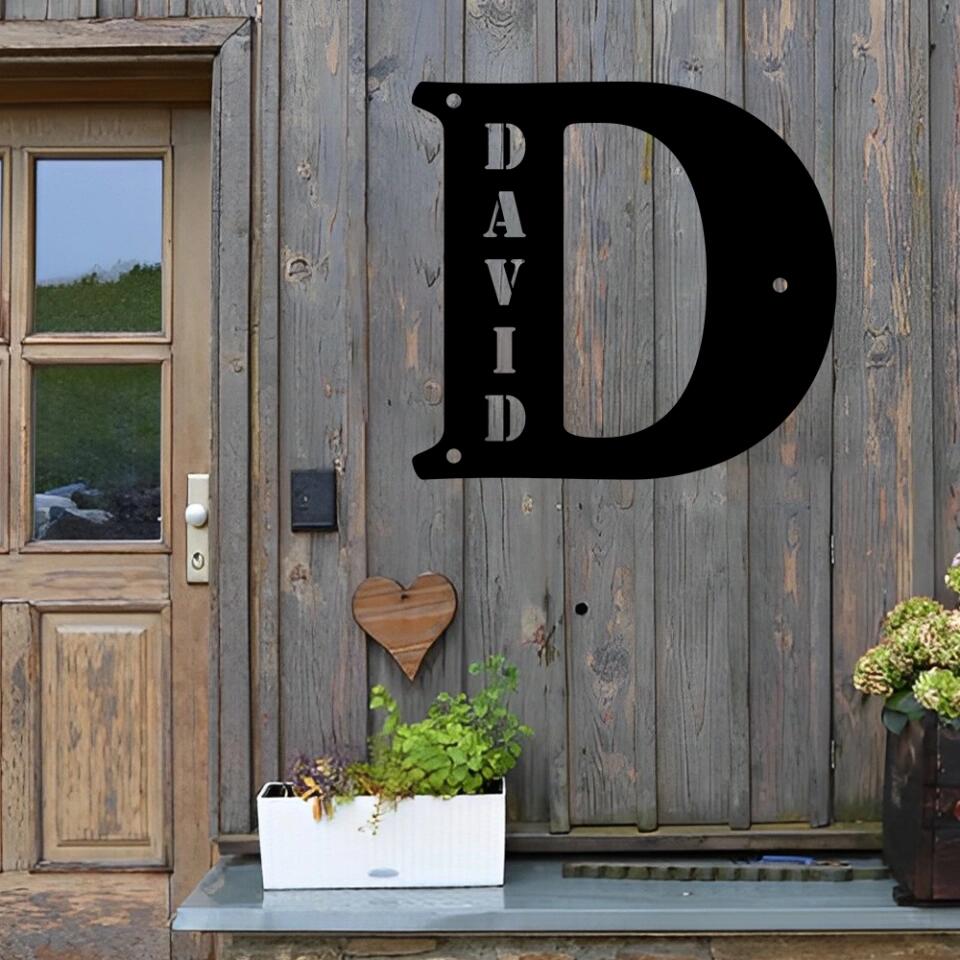 The First Letter Of Name - Custom Name Cut Metal Sign