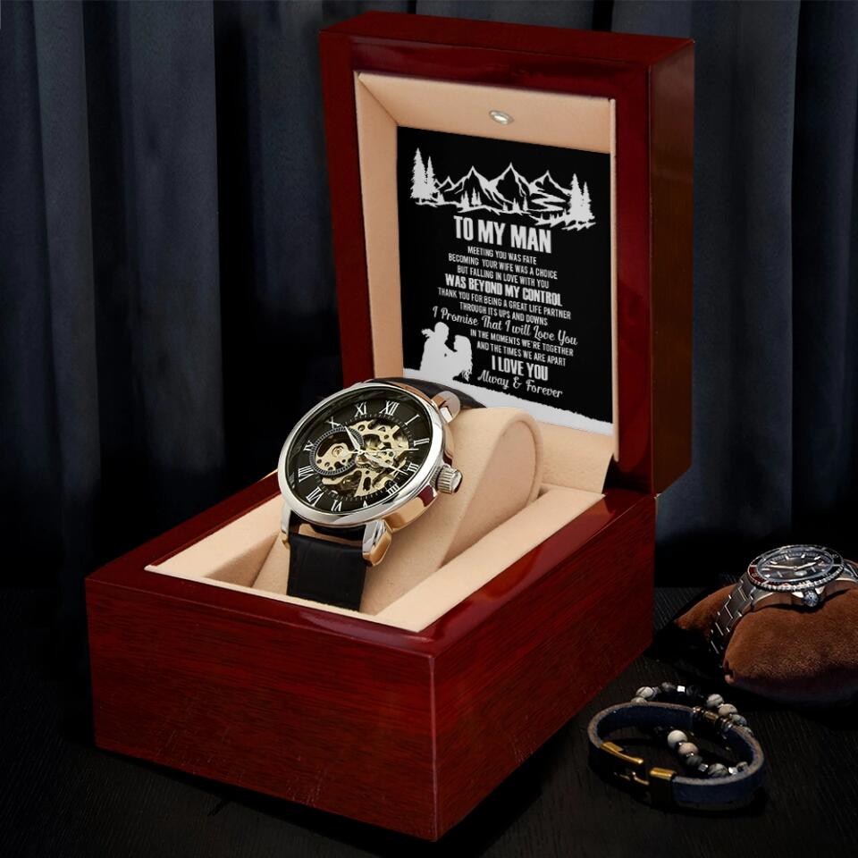 I Promise I Will Love You Personalized Men's Watch