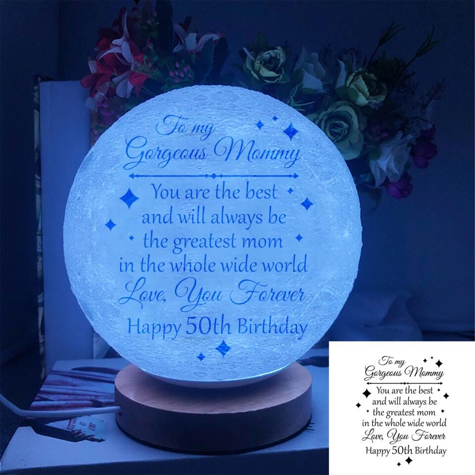 You Are The Best And The Greatest Mom - Personalized Moon Lamp