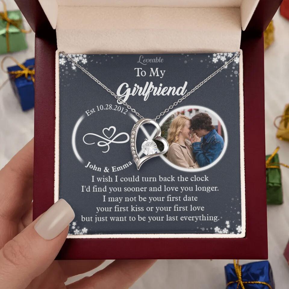 Personalized Valentine Gifts - I Wish I Could Turn Back The Clock Personalized Necklace