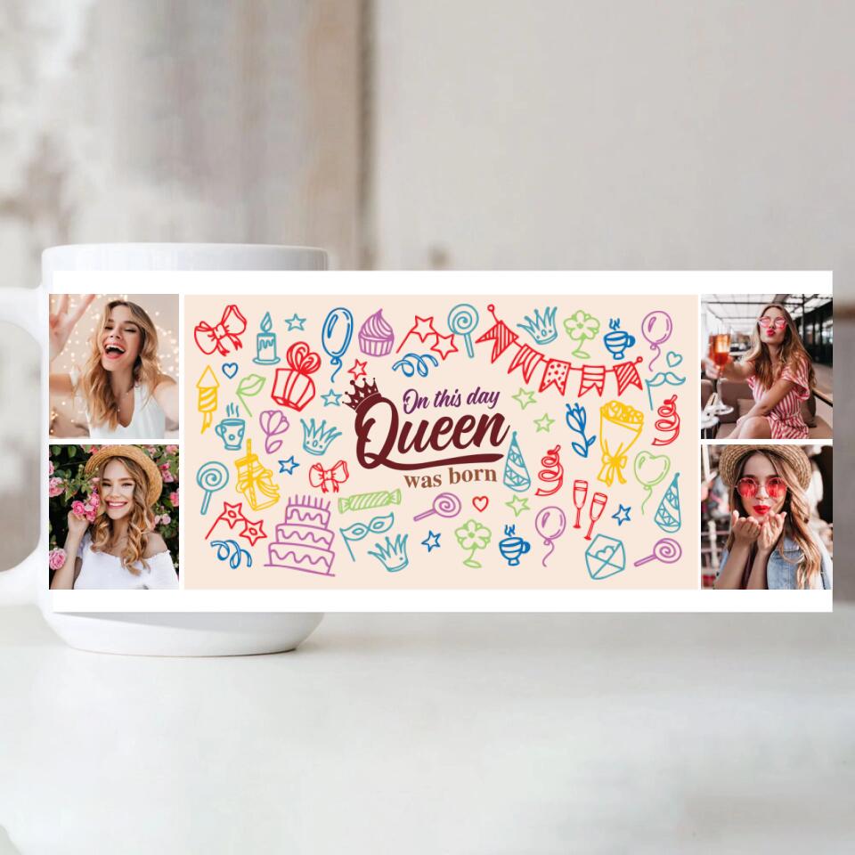 On This Day Queen Was Born White Mug