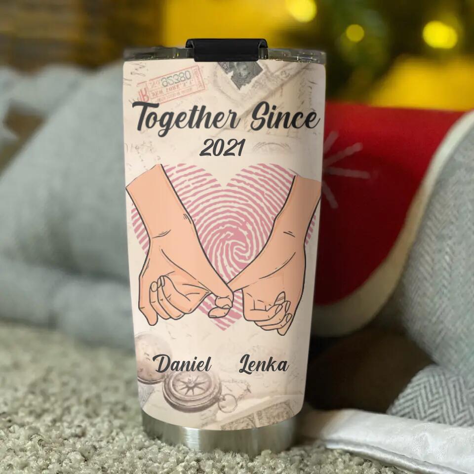 Personalized Valentine Gifts - You Complete Me Personalized 20oz Stainless Tumbler