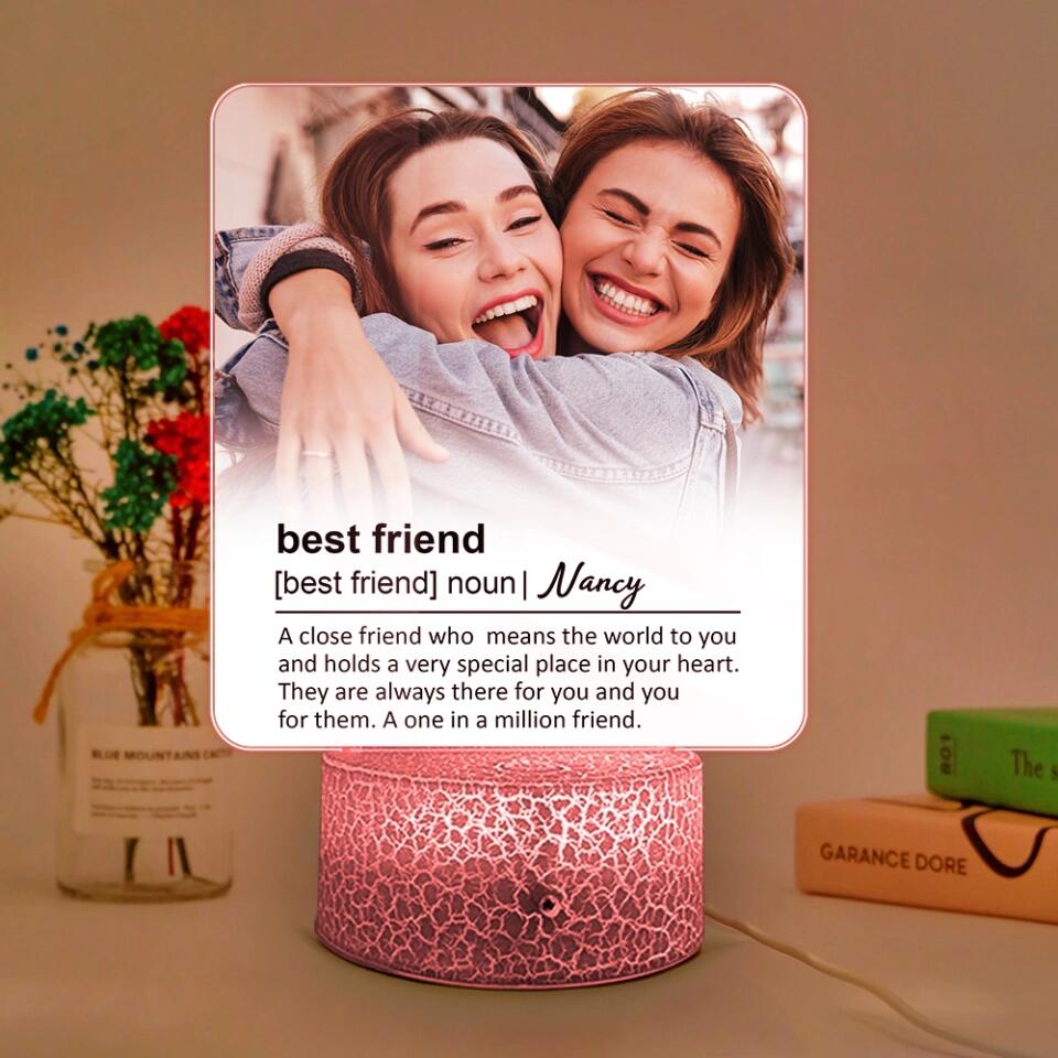 Personalized Valentine Gifts - A Best Friend Who Means The World Personalized Night Light Gift For Friends