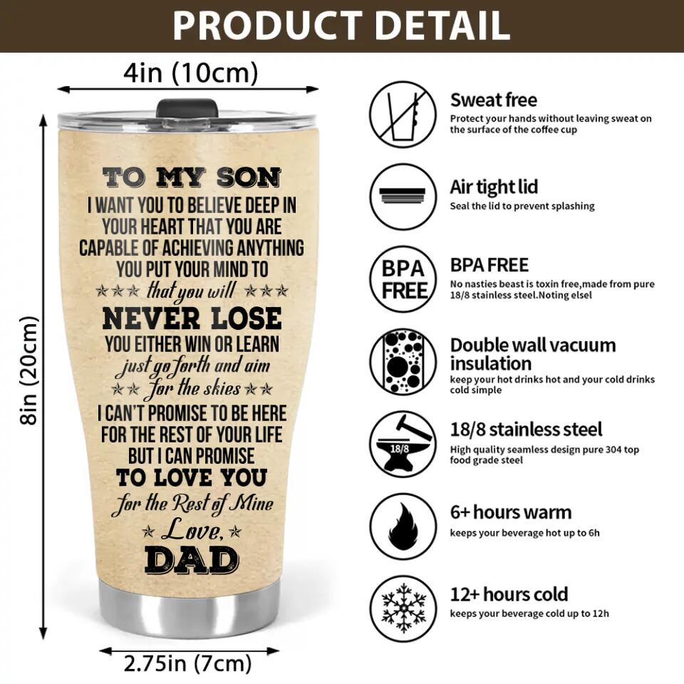 Promise To Love You For The Rest Of My Life Personalized Tumbler