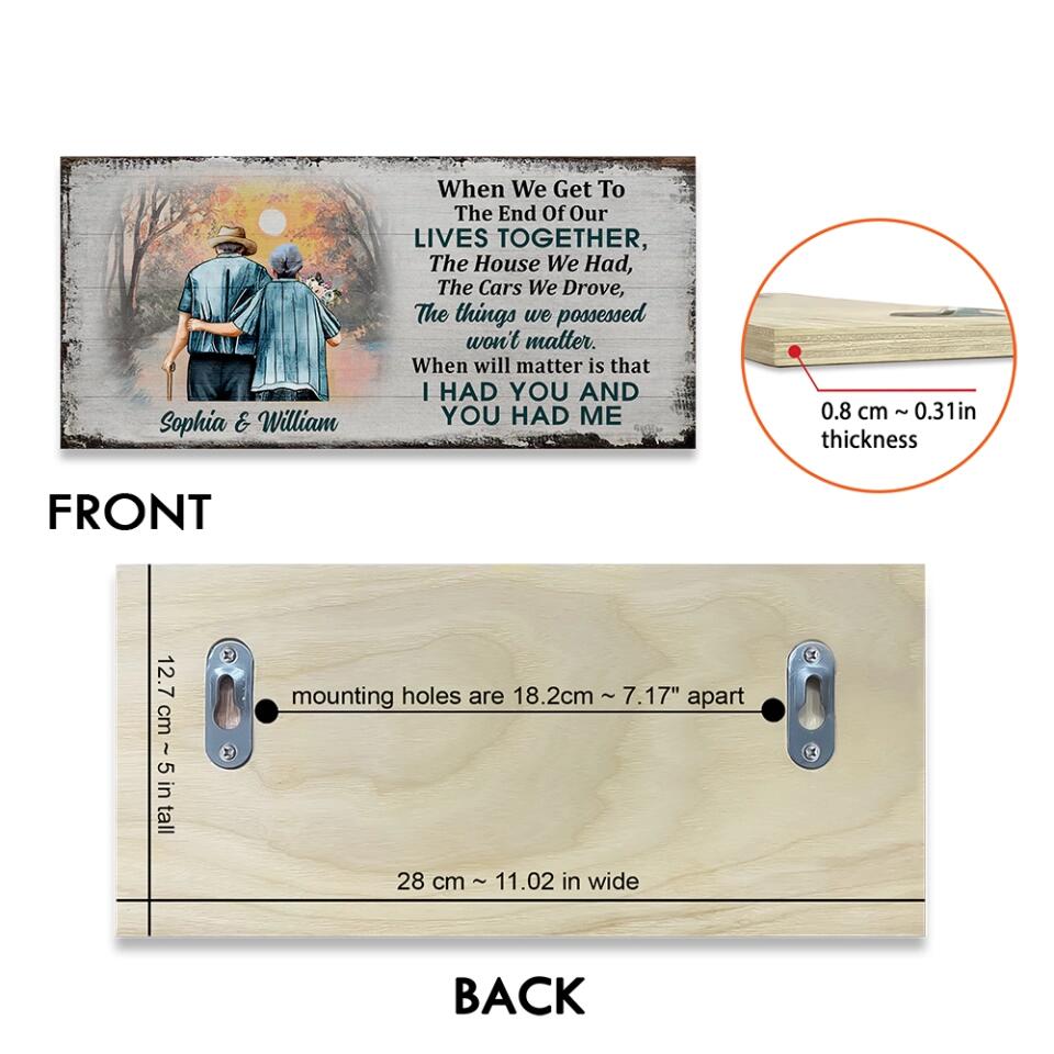 Personalized Valentine Gifts - When We Get To The End Of Our Lives Together - Personalized Key Holder