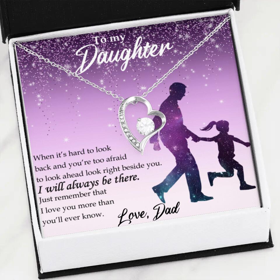 To My Daughter I Will Always Be These Personalized Necklace