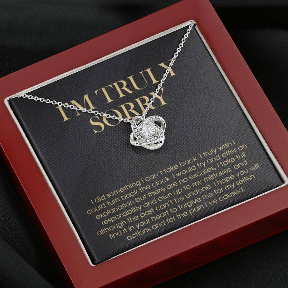 I'm Truly Sorry For Mistakes - Cuban Link Chain - Sorry Gift For Him, Husband