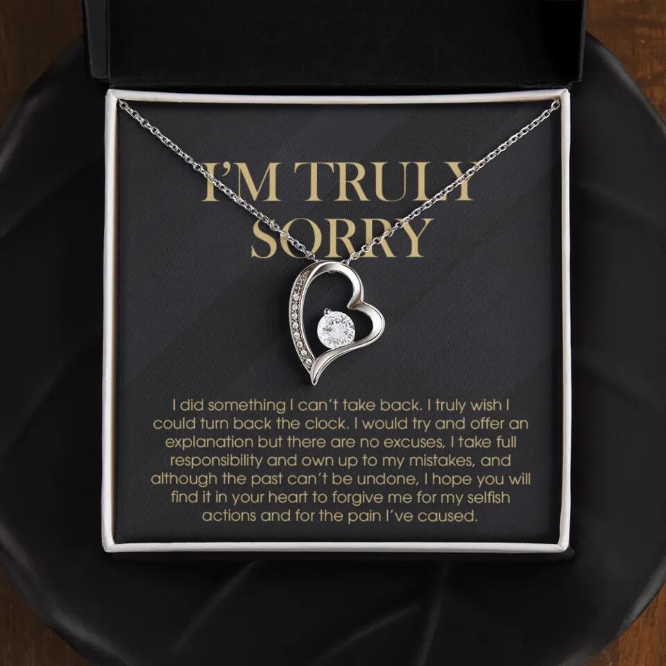 I'm Truly Sorry For Mistakes - Cuban Link Chain - Sorry Gift For Him, Husband