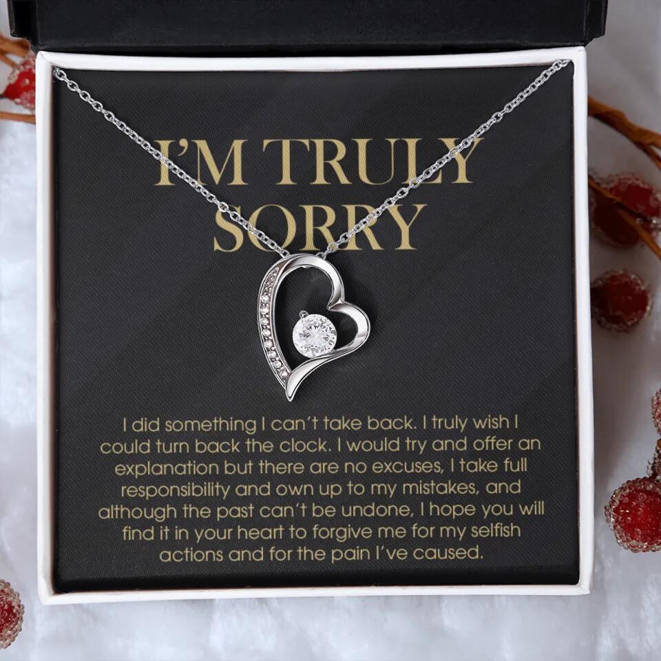 I'm Truly Sorry For Mistakes - Cuban Link Chain - Sorry Gift For Him, Husband
