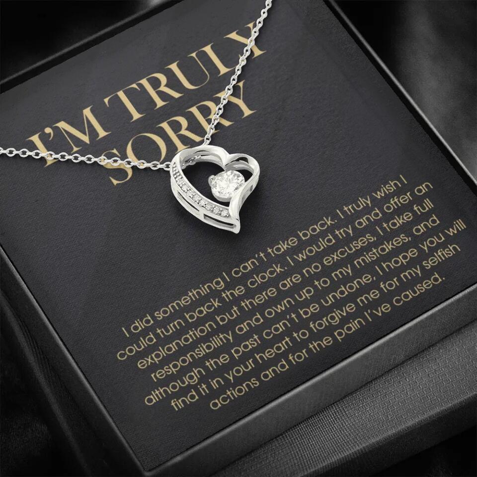 I'm Truly Sorry For Mistakes - Cuban Link Chain - Sorry Gift For Him, Husband