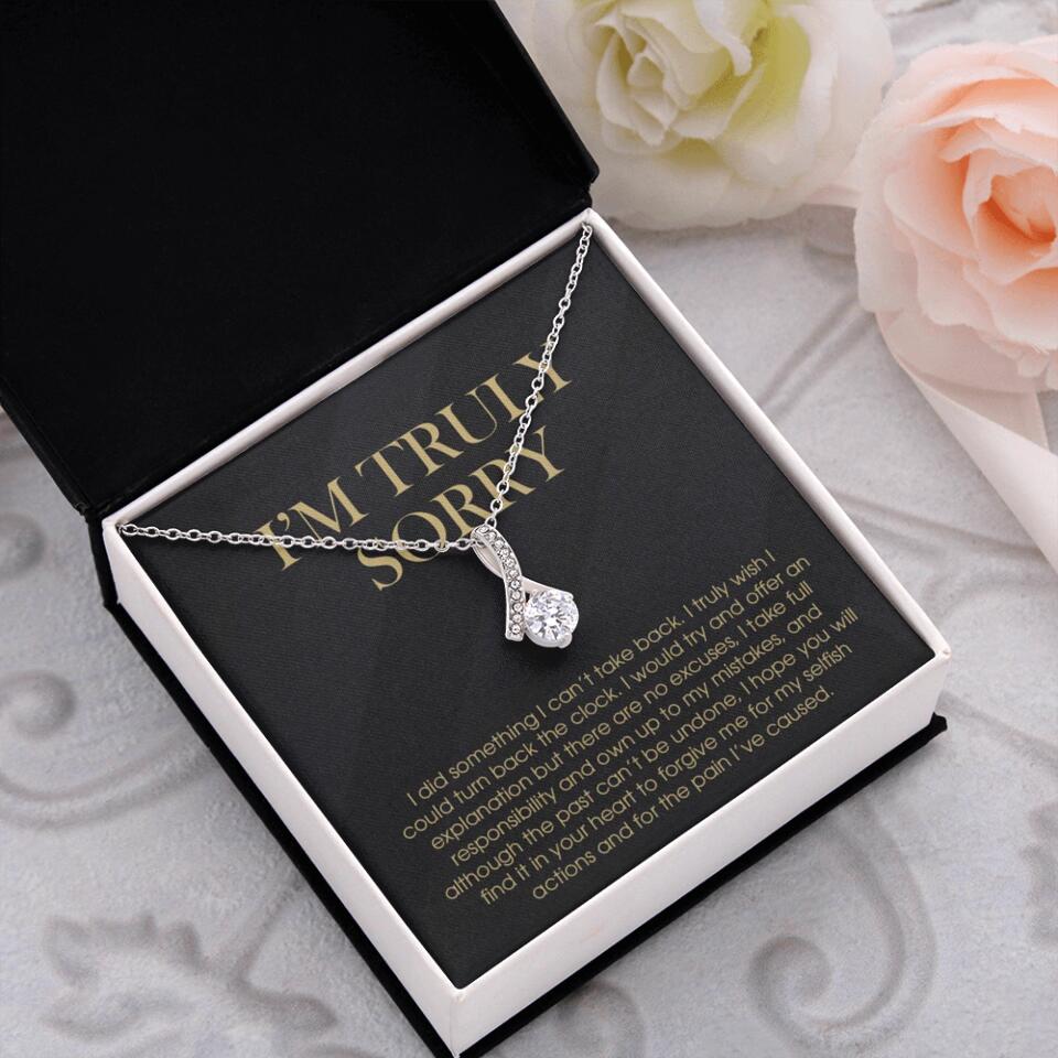 I'm Truly Sorry For Mistakes - Cuban Link Chain - Sorry Gift For Him, Husband