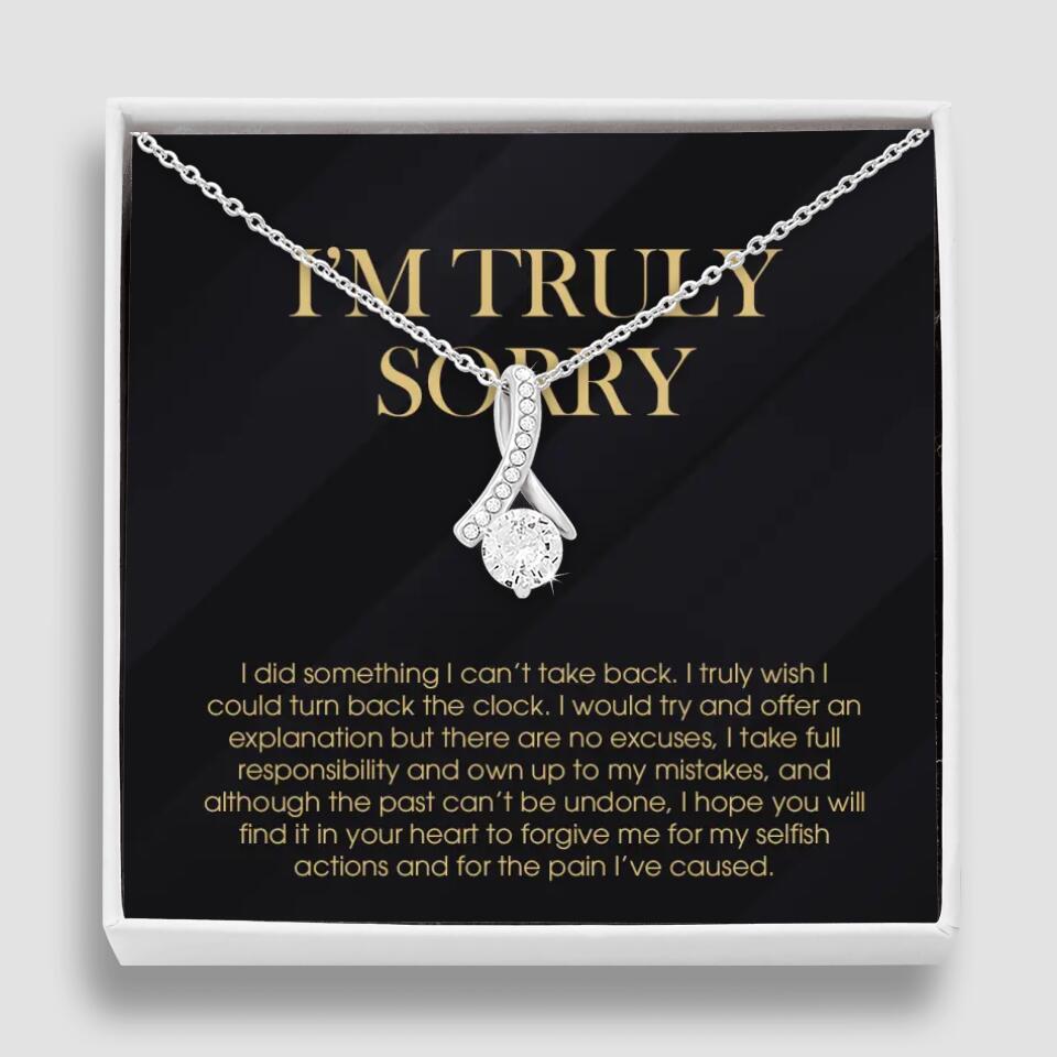 I'm Truly Sorry For Mistakes - Cuban Link Chain - Sorry Gift For Him, Husband