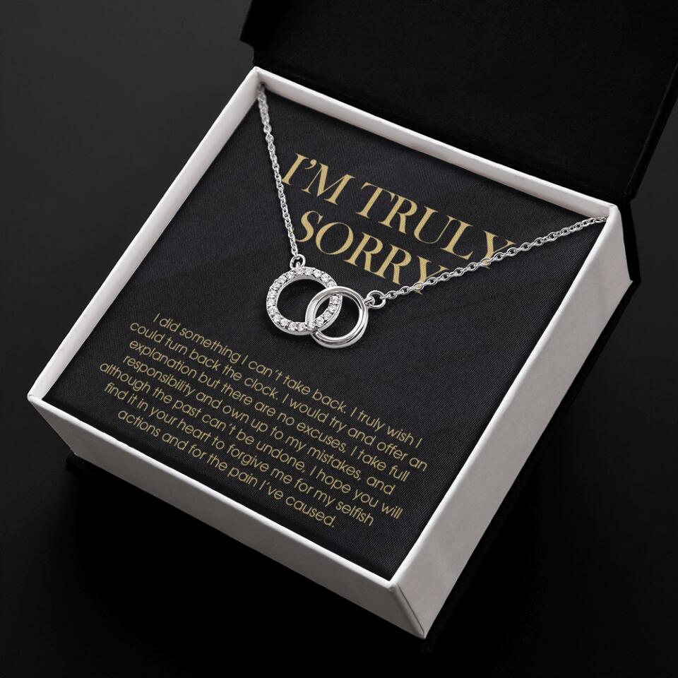 I'm Truly Sorry For Mistakes - Cuban Link Chain - Sorry Gift For Him, Husband