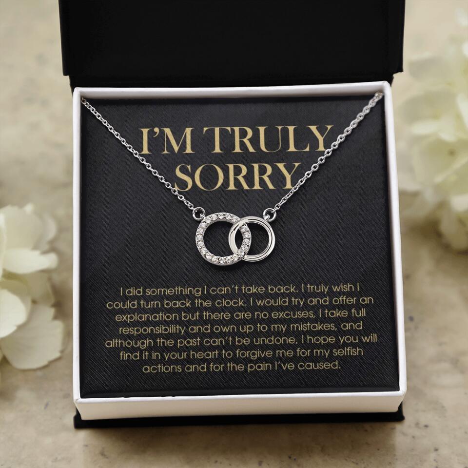 I'm Truly Sorry For Mistakes - Cuban Link Chain - Sorry Gift For Him, Husband